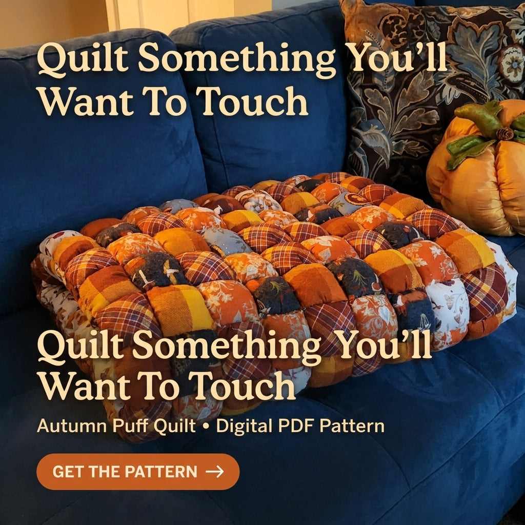 Puff Quilt Pattern – Cozy Biscuit Quilt in Autumn Plaids