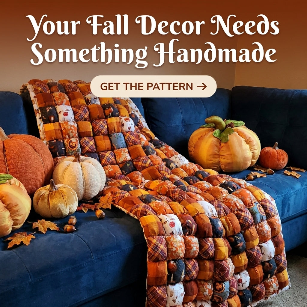 Puff Quilt Pattern – Cozy Biscuit Quilt in Autumn Plaids
