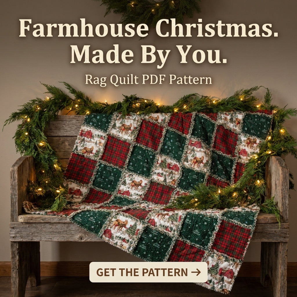 Christmas Rag Quilt Pattern – Easy Flannel Plaid Throw