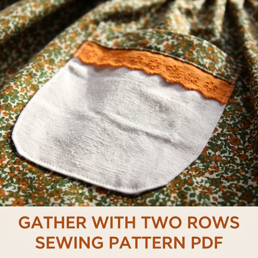 Vintage Orange Trim Apron Sewing Pattern PDF – Retro Full Apron