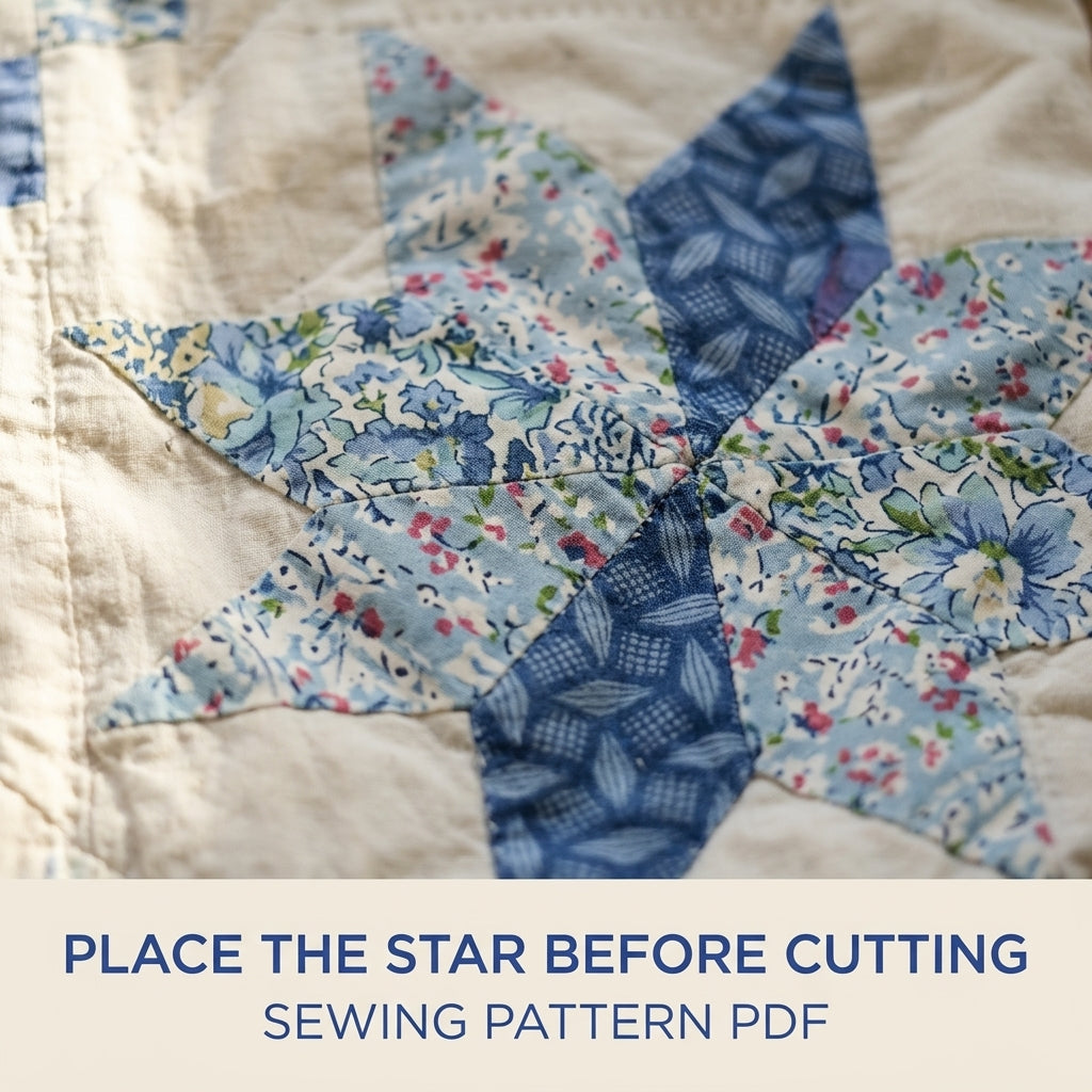 Quilt Star Bag Sewing Pattern PDF – Slouchy Shoulder Bag from a Vintage Quilt