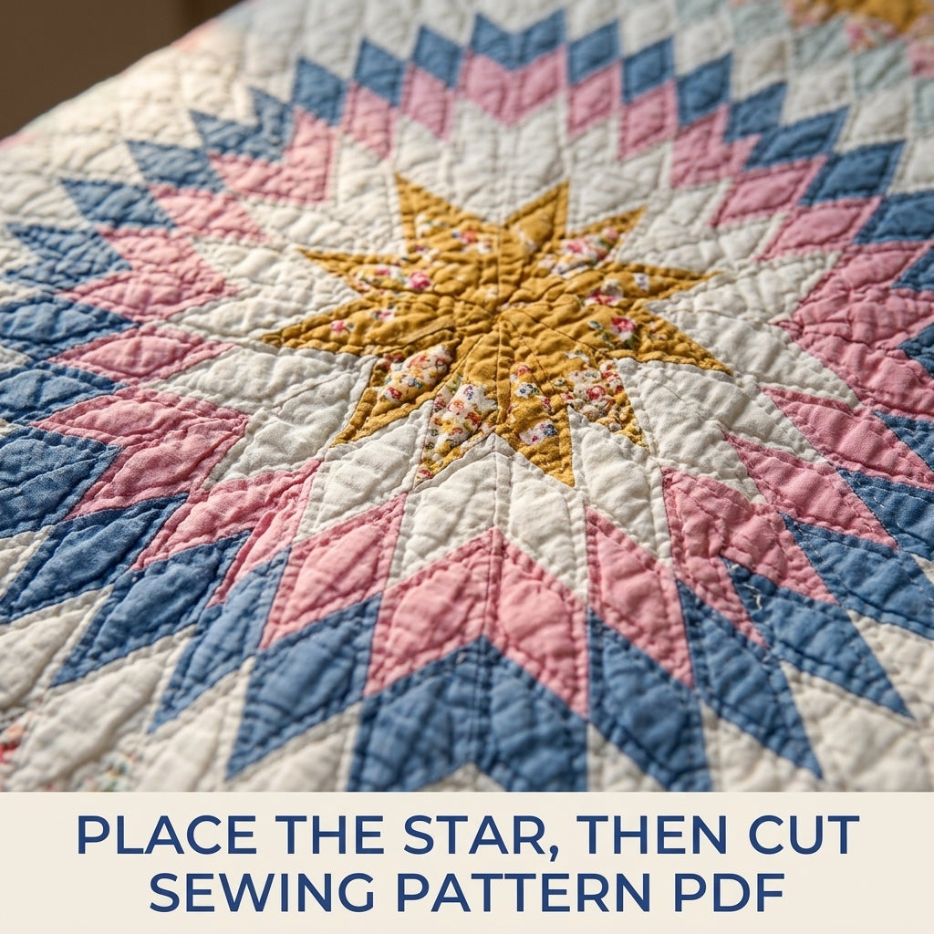 Lone Star Denim Quilt Coat Sewing Pattern PDF – Long Coat from a Quilt