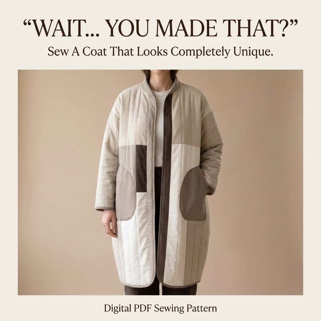 Cocoon Quilted Coat – PDF Sewing Pattern