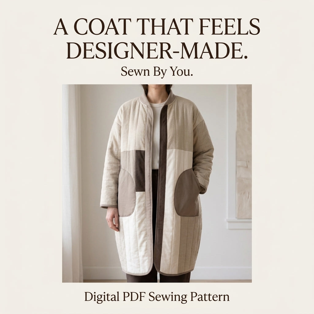Cocoon Quilted Coat – PDF Sewing Pattern