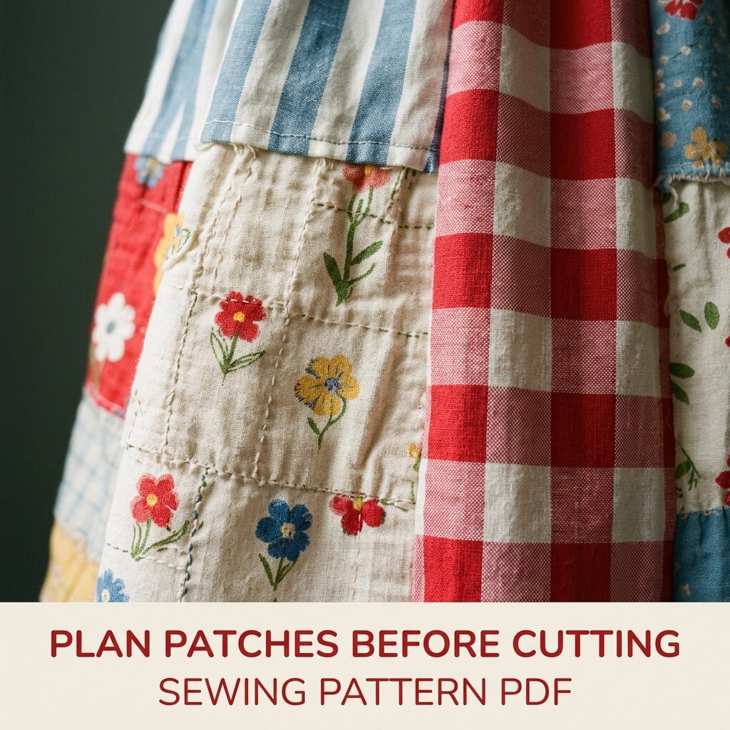 Patchwork Strap Sundress Sewing Pattern PDF – Scrappy Cottage Dress