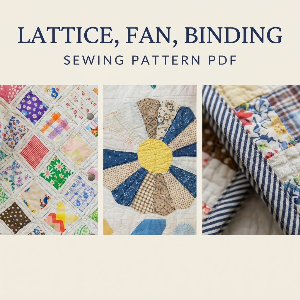 Scrappy Sampler Quilt Coat Sewing Pattern PDF – Long Coat from Orphan Blocks