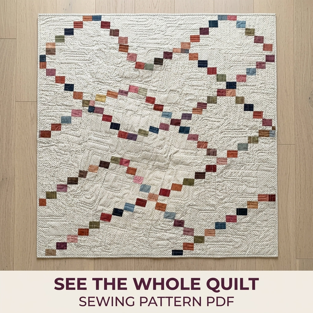 Stepping Stones Chain Quilt Sewing Pattern PDF – Muted Scrappy Quilt