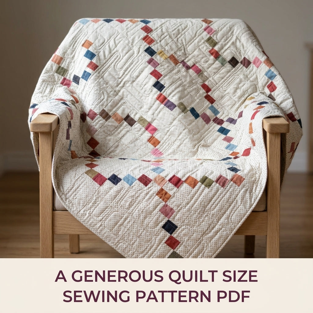 Stepping Stones Chain Quilt Sewing Pattern PDF – Muted Scrappy Quilt