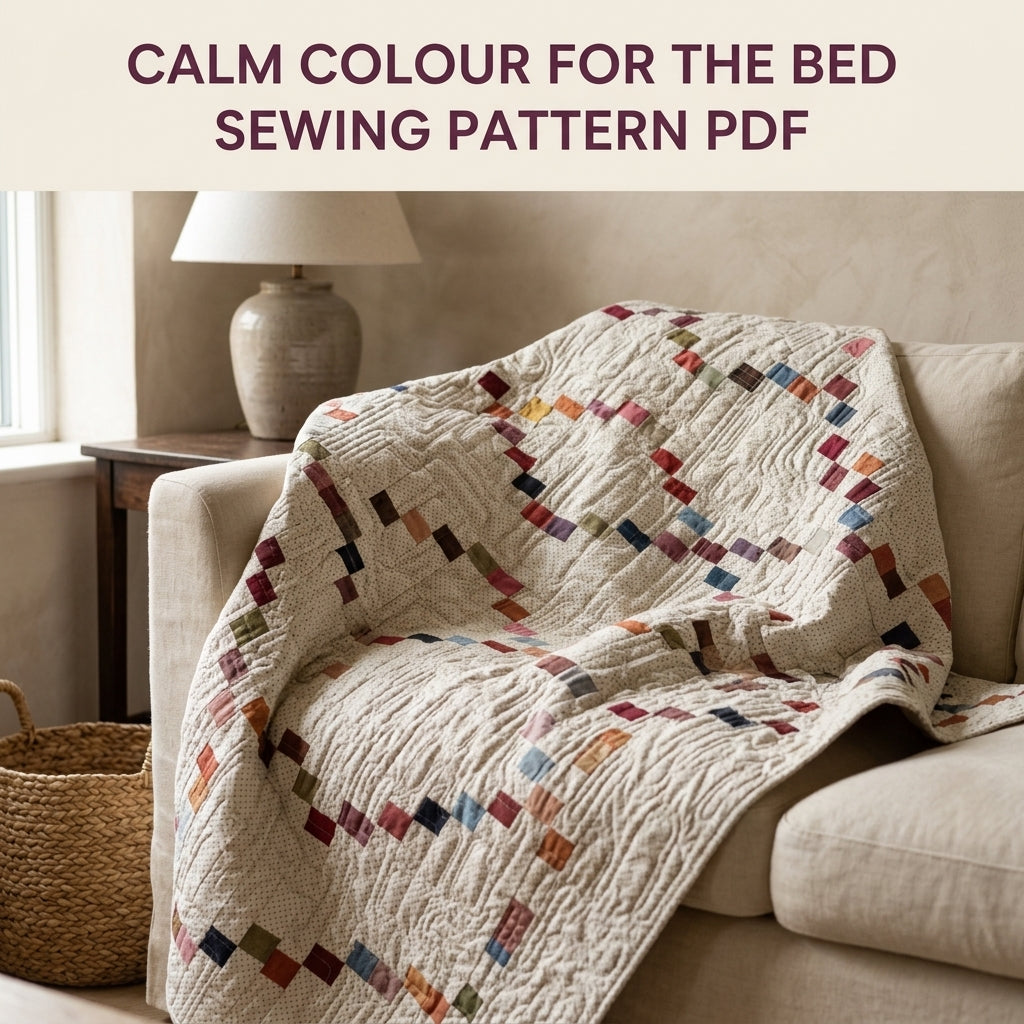 Stepping Stones Chain Quilt Sewing Pattern PDF – Muted Scrappy Quilt