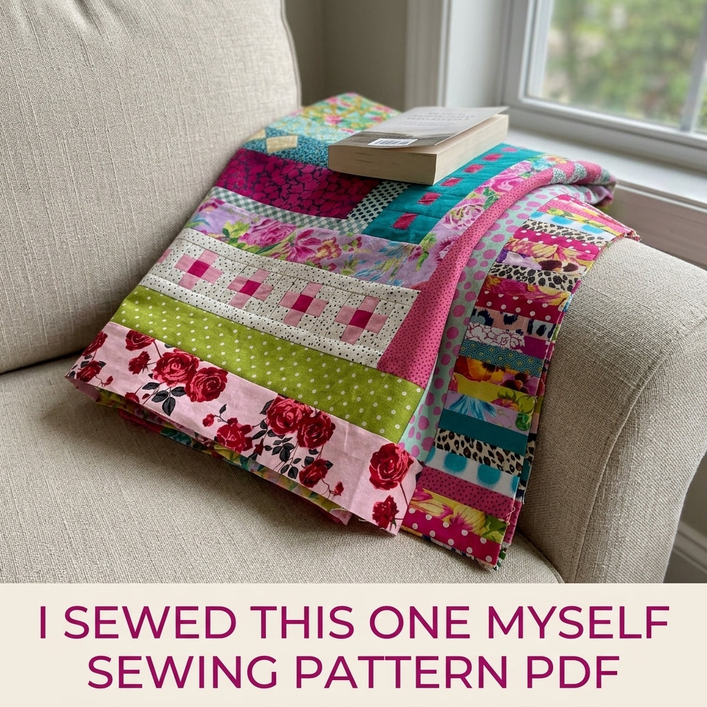 Bold Medallion Round Quilt Pattern PDF – Maximalist Scrappy Medallion Quilt
