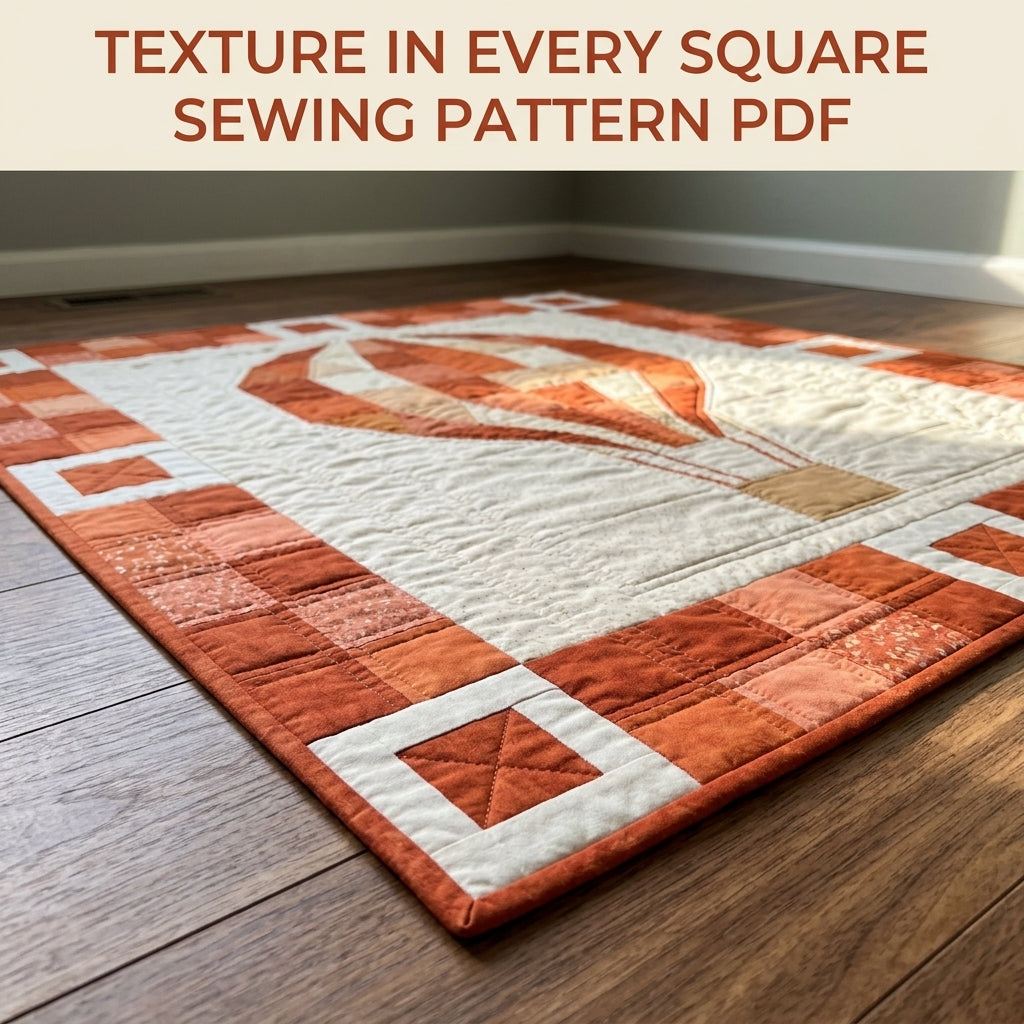Hot Air Balloon Baby Quilt Pattern PDF – Pieced Nursery Quilt with Checkerboard Border