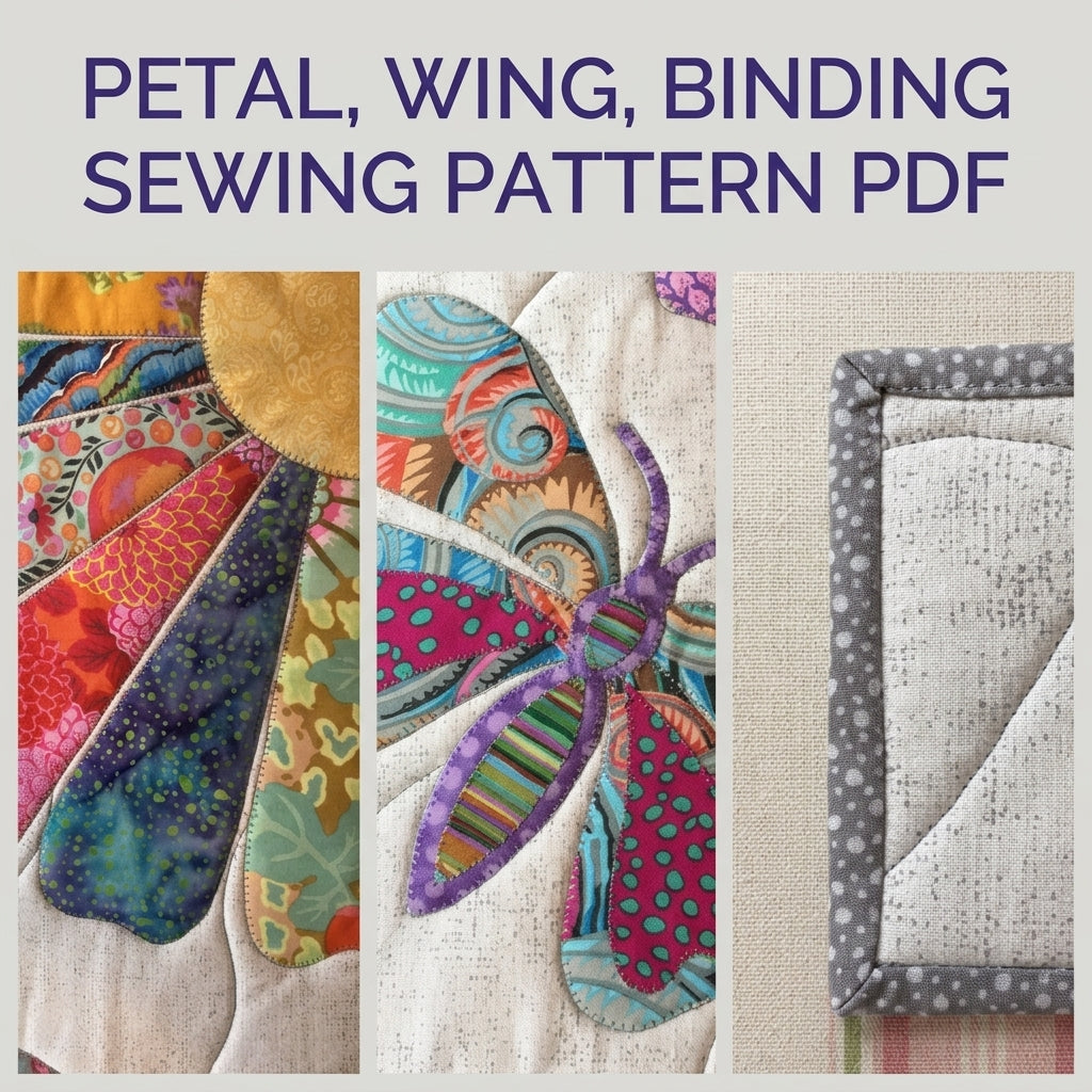 Sunflower Butterfly Mini Quilt Sewing Pattern PDF – Appliqué Wall Quilt