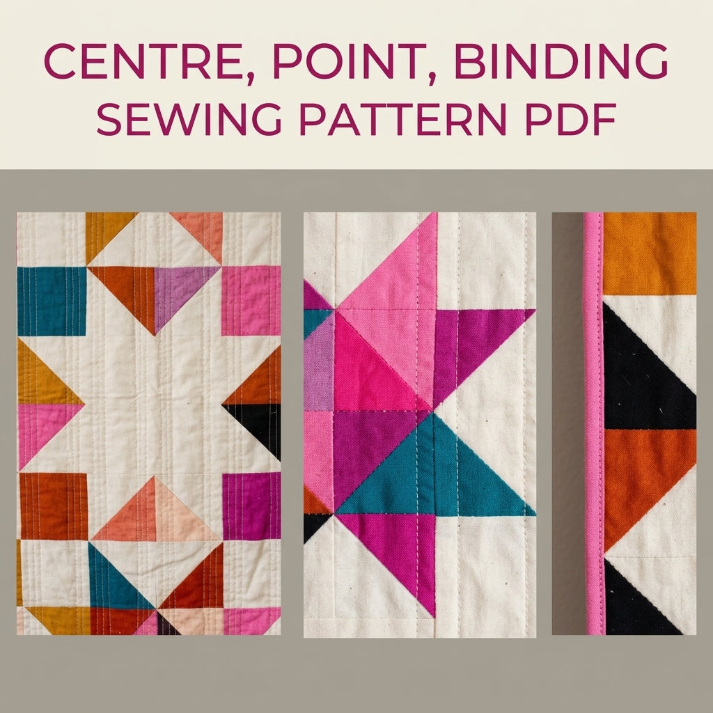 Modern Big Star Quilt Pattern PDF – Bold Half-Square Triangle Star Quilt