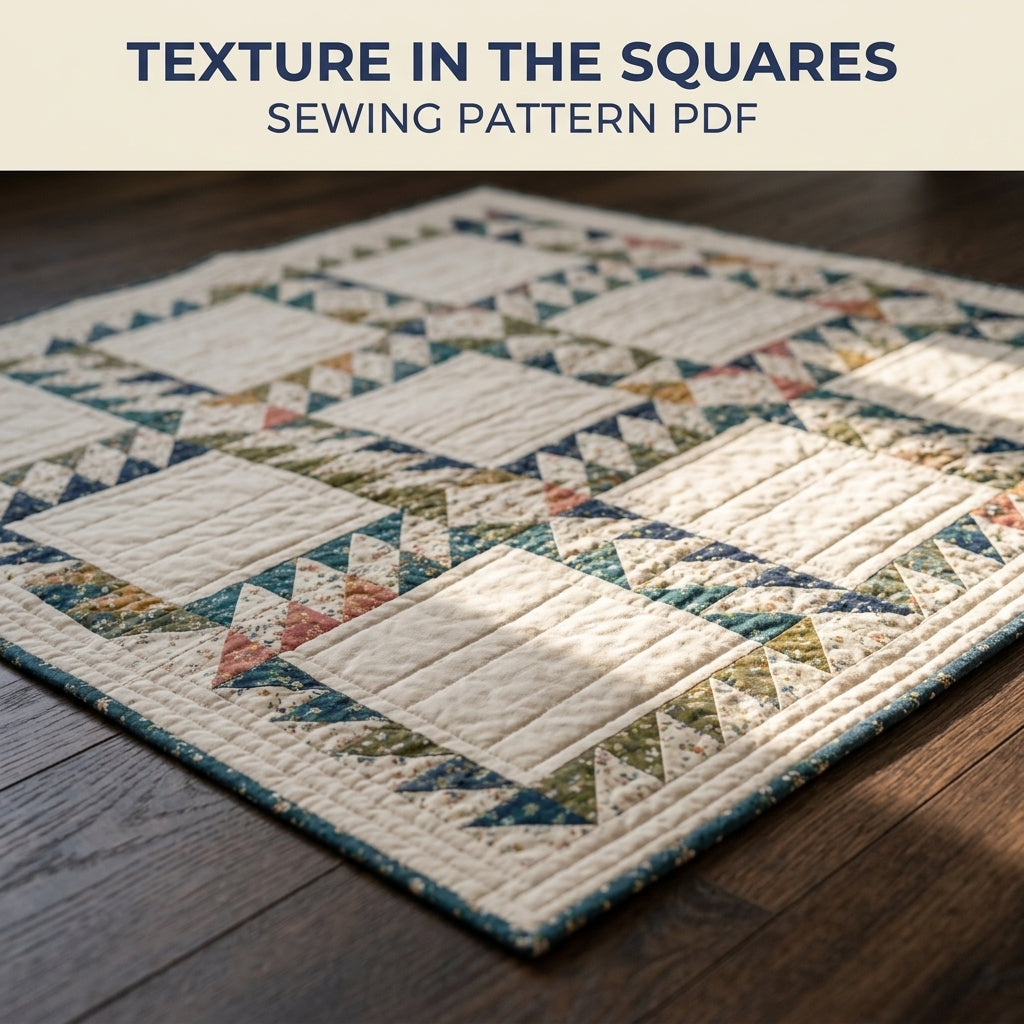 Flying Geese Quilt Pattern PDF – Traditional Throw Quilt with Flying Geese Lattice