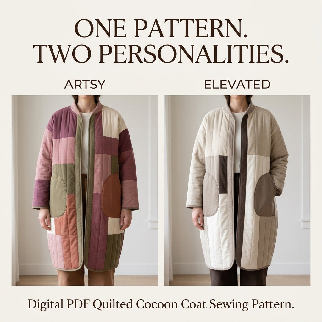 Cocoon Quilted Coat – PDF Sewing Pattern