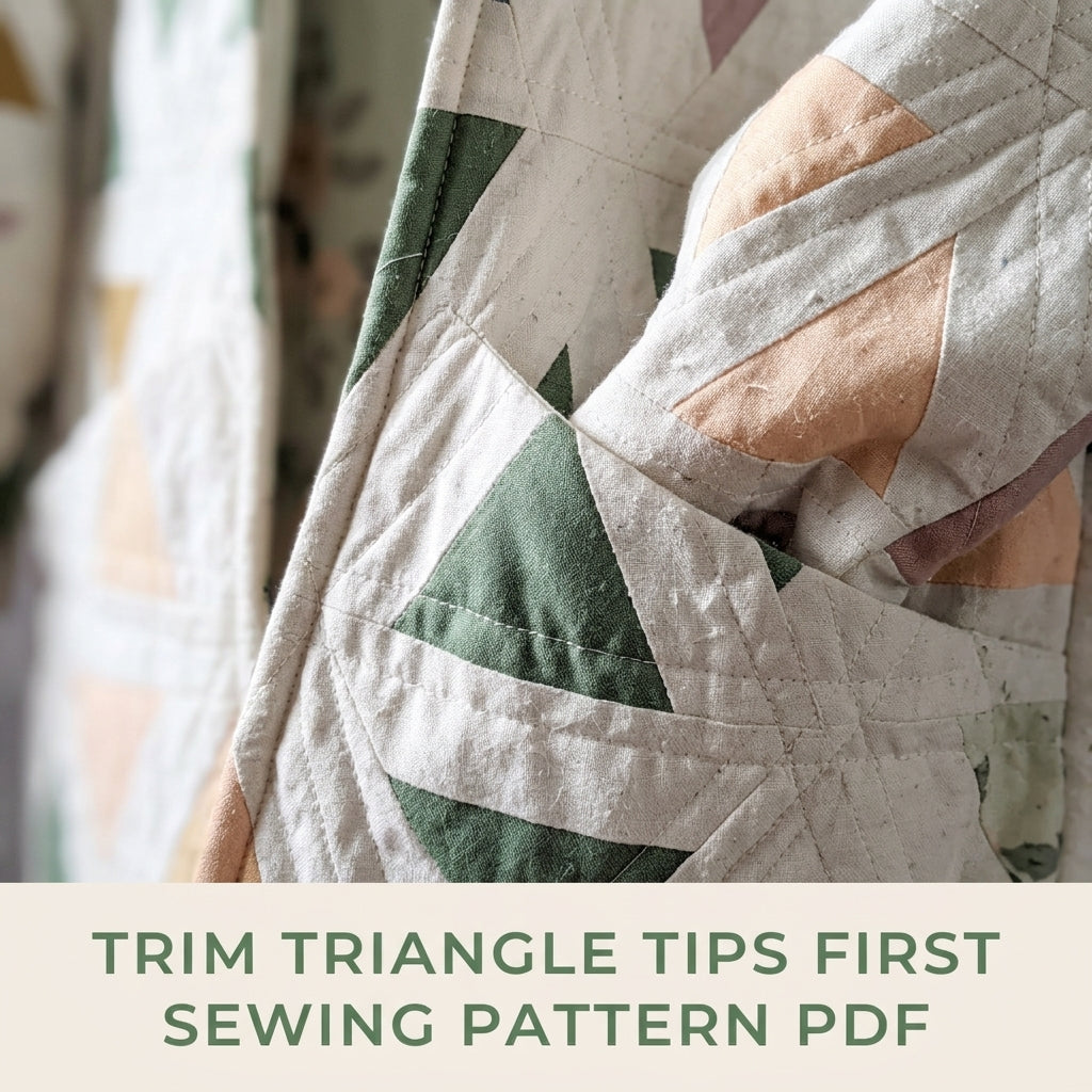 Triangle Hooded Quilt Coat Sewing Pattern PDF – Modern Quilted Coat