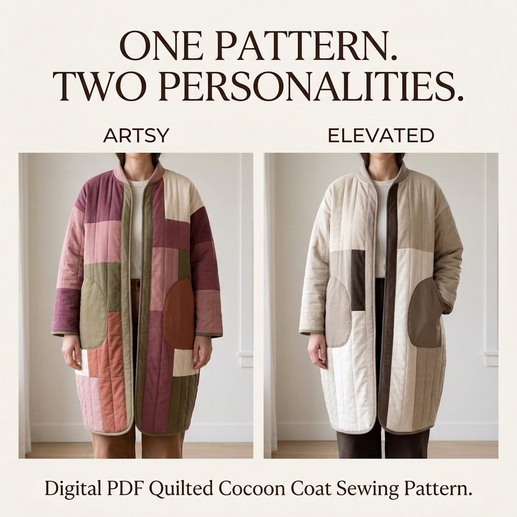 Cocoon Quilted Coat – PDF Sewing Pattern