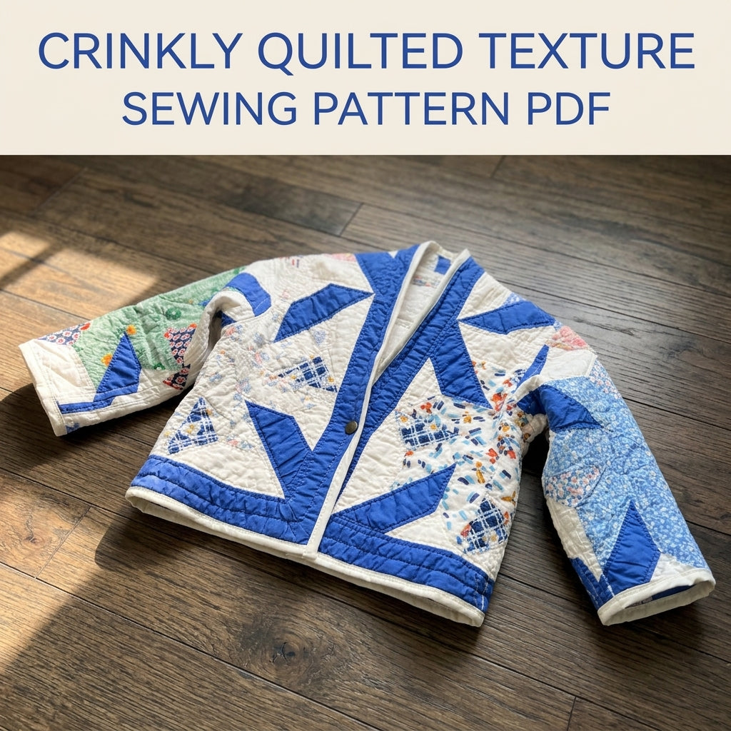 Kids Star Quilt Jacket Sewing Pattern PDF – Children's Jacket from a Vintage Quilt