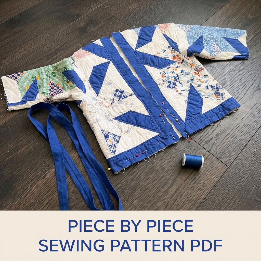 Kids Star Quilt Jacket Sewing Pattern PDF – Children's Jacket from a Vintage Quilt