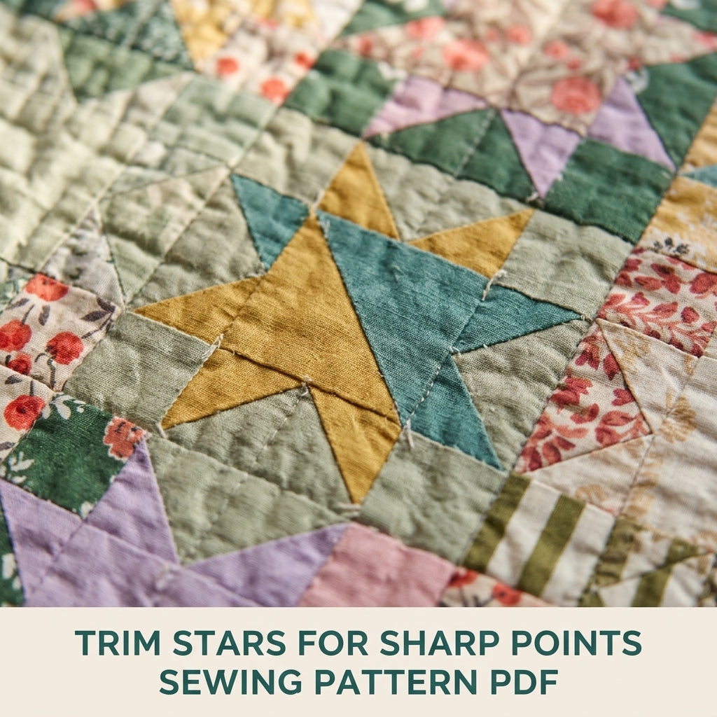 Sawtooth Star Patchwork Vest Sewing Pattern PDF – Quilted Scrap Vest