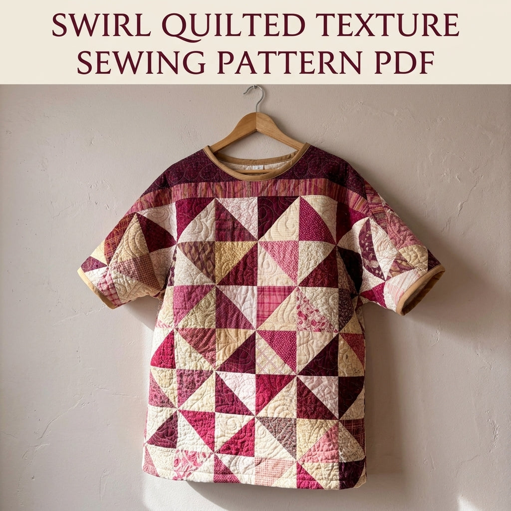 Pinwheel Quilted Top Sewing Pattern PDF – Boxy Dolman Sleeve Quilt Top