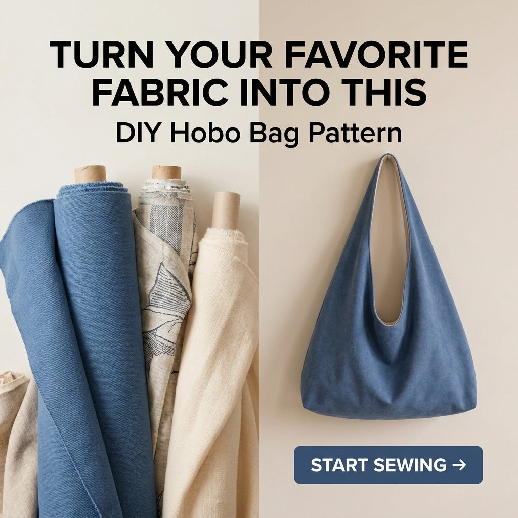 Reversible Hobo Bag PDF Sewing Pattern | Large & Medium Slouchy Shoulder Bag | Beginner Bag Sewing | Instant Download