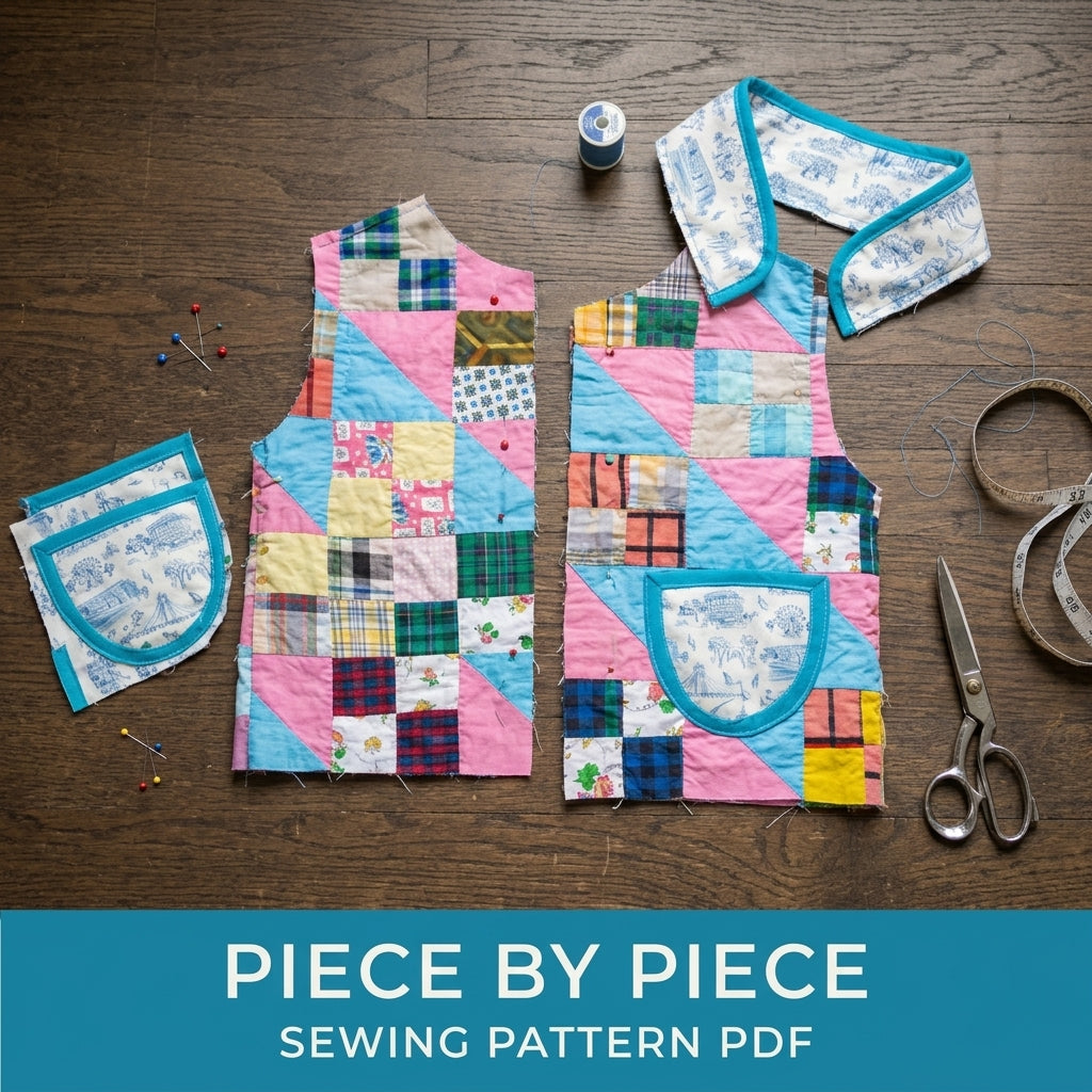Kids Patchwork Quilt Jacket Sewing Pattern PDF – Children's Quilted Coat