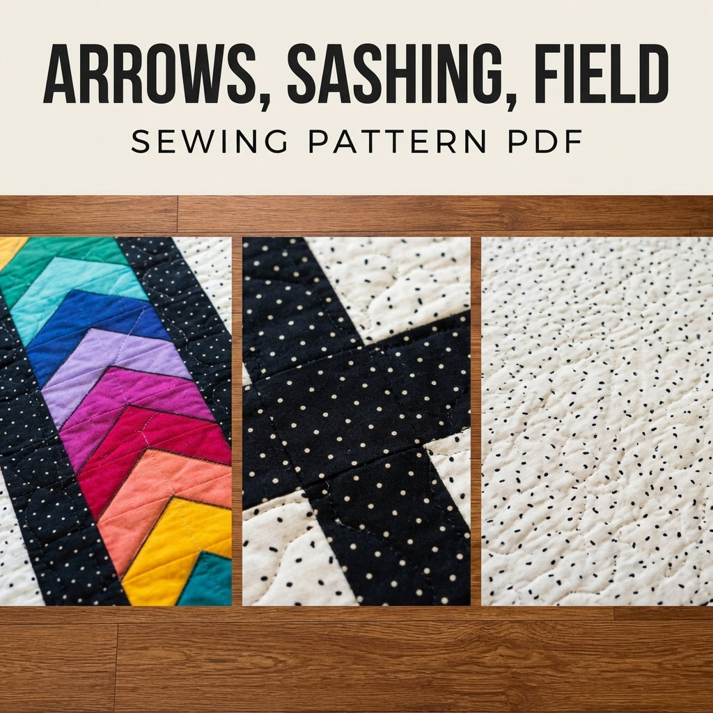 Rainbow Arrow Lattice Quilt Sewing Pattern PDF – Modern Flying Geese Quilt