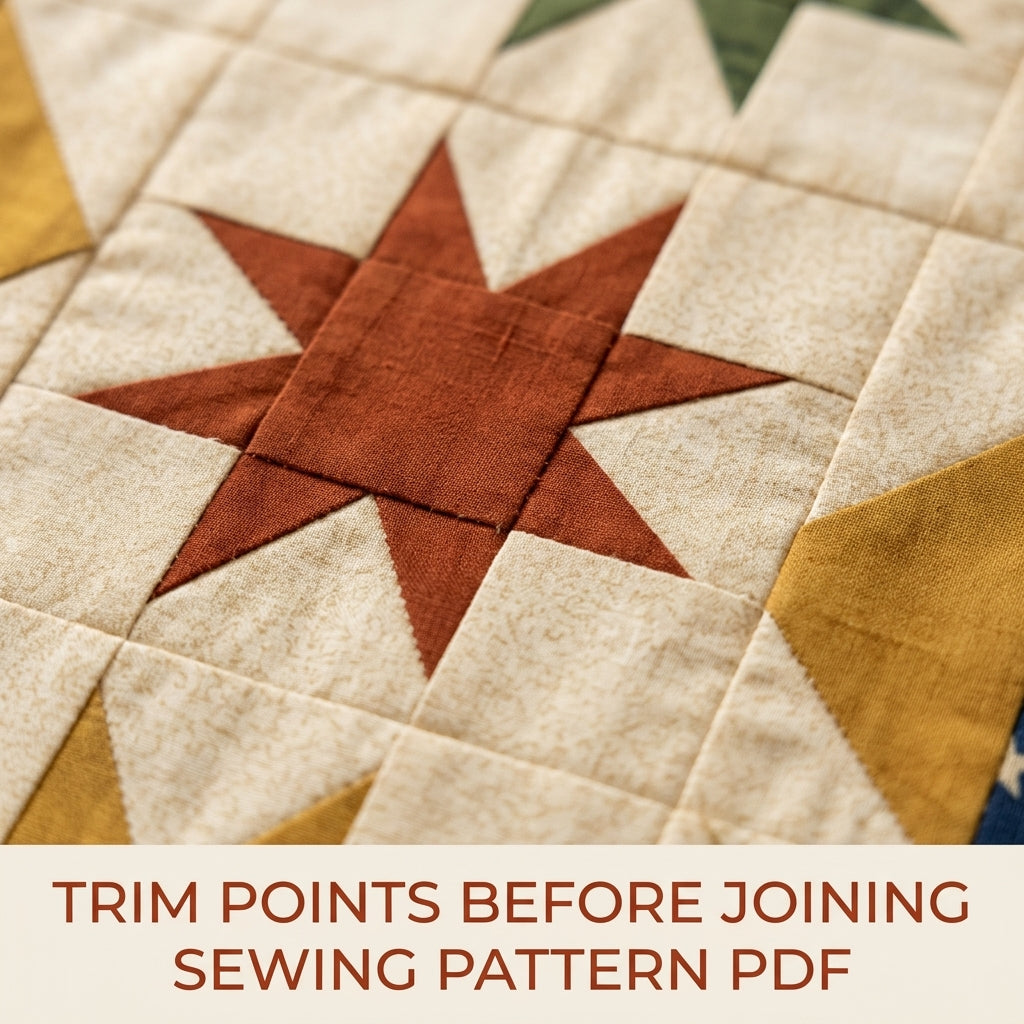Sawtooth Star Table Runner Sewing Pattern PDF – Scrappy Quilted Runner