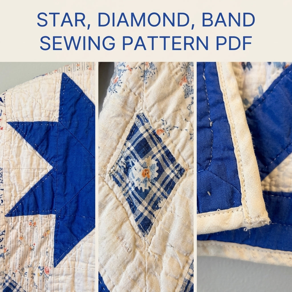 Kids Star Quilt Jacket Sewing Pattern PDF – Children's Jacket from a Vintage Quilt