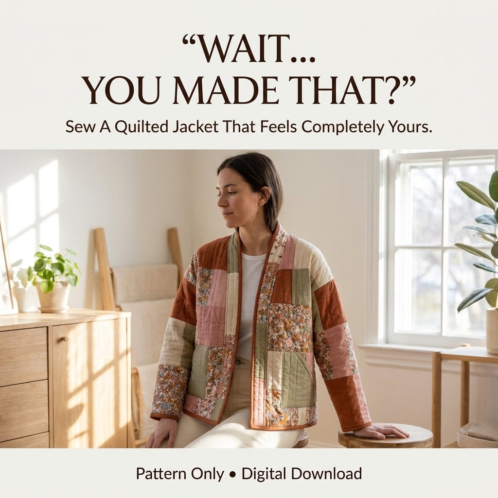 Boxy Patchwork Quilted Jacket – PDF Sewing Pattern