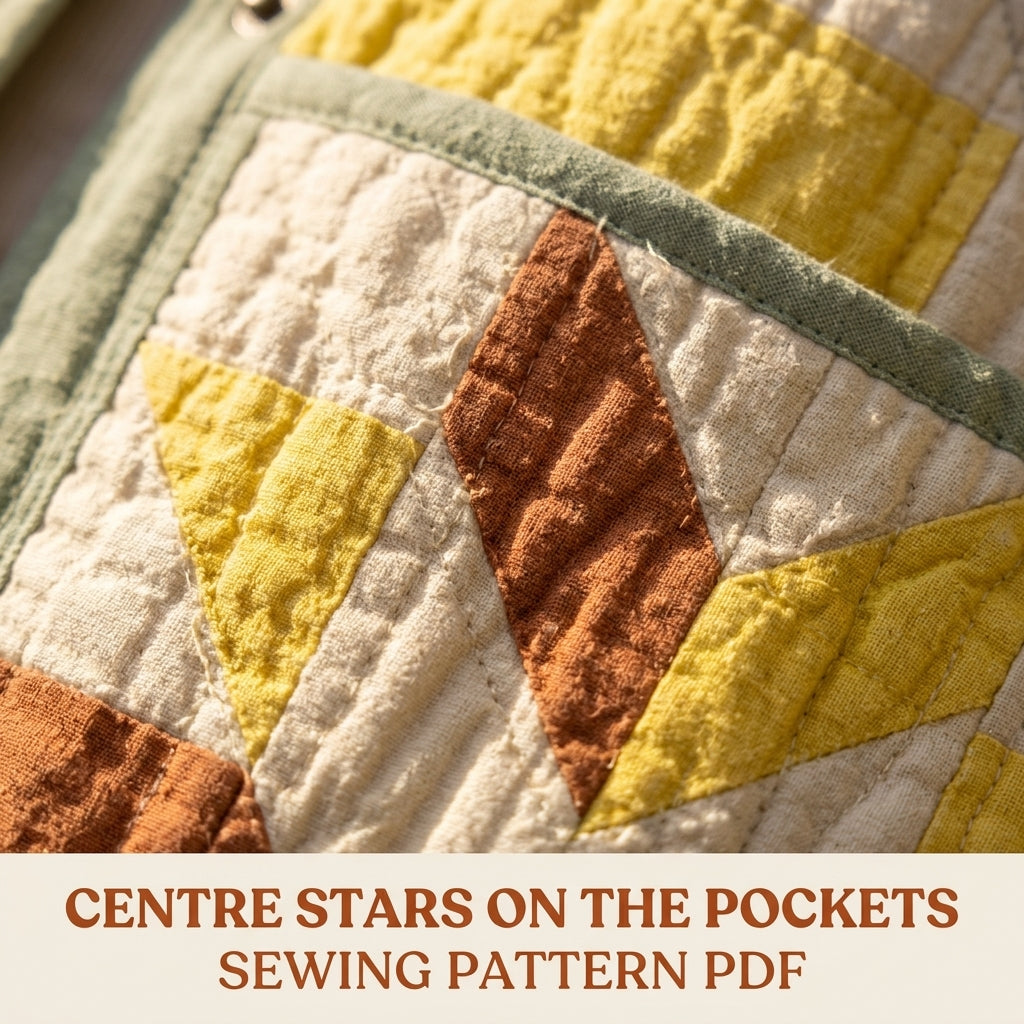 Lemon Star Quilt Jacket Sewing Pattern PDF – Boxy Quilted Coat