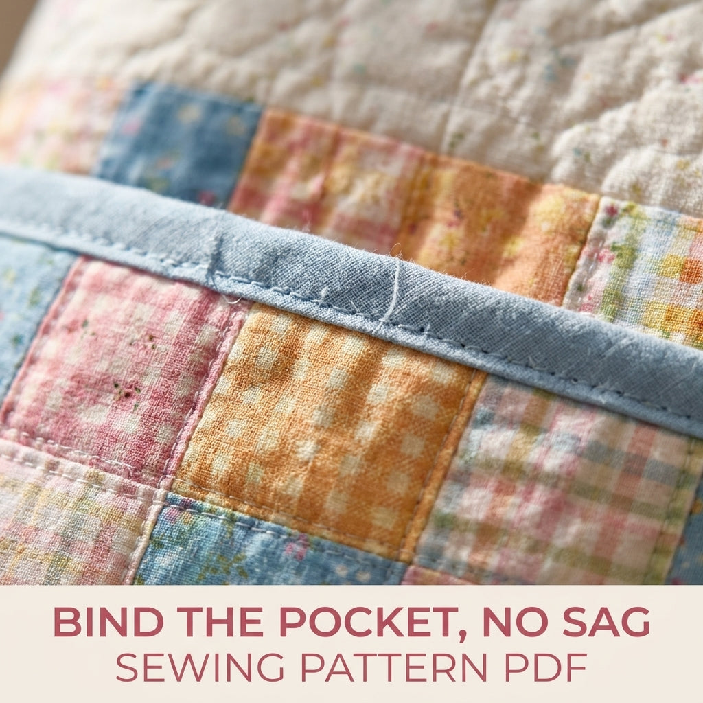 Patchwork Pocket Reading Pillow Sewing Pattern PDF – Book Pocket Cushion