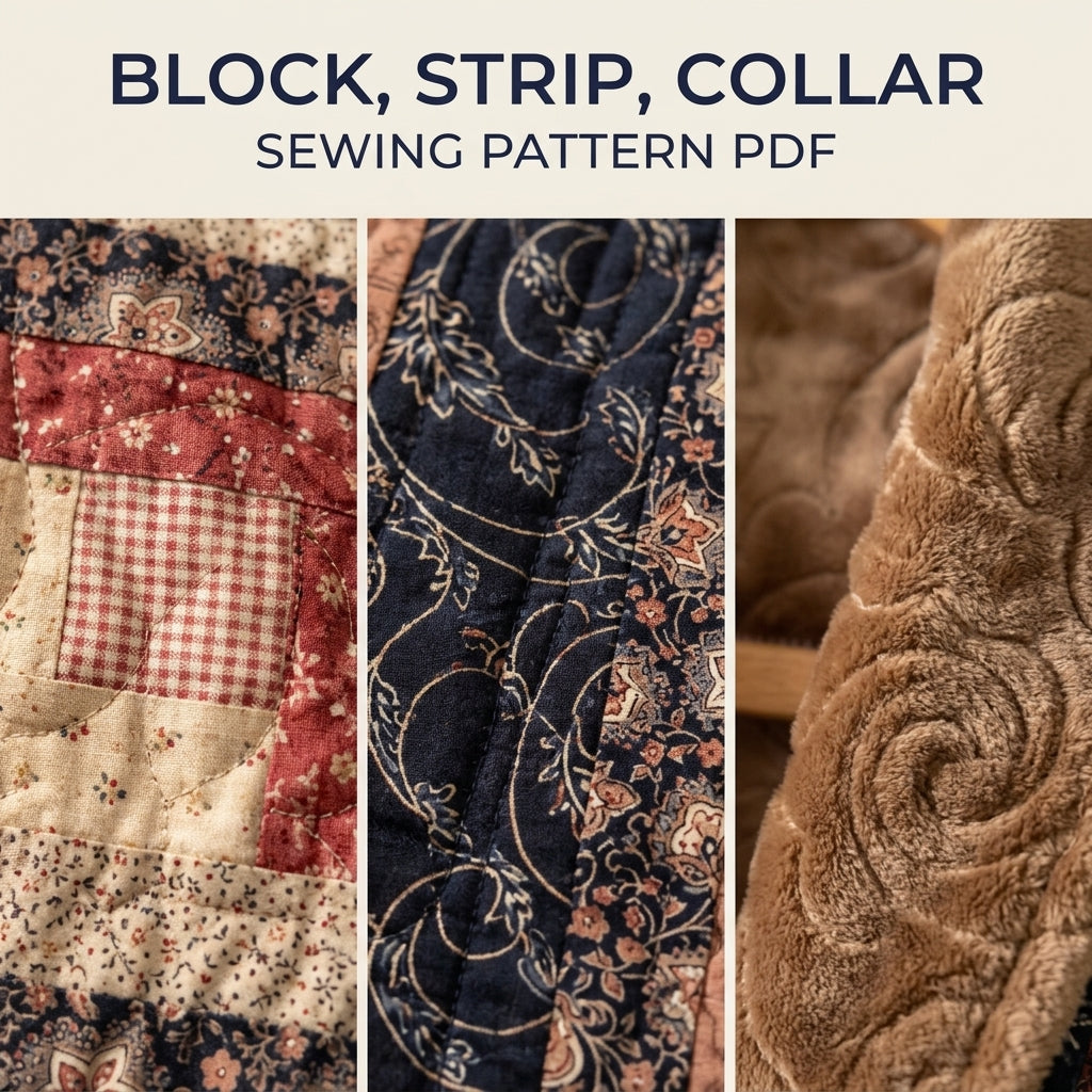Log Cabin Quilted Shawl Wrap Sewing Pattern PDF – Log Cabin Wrap with Minky Lining