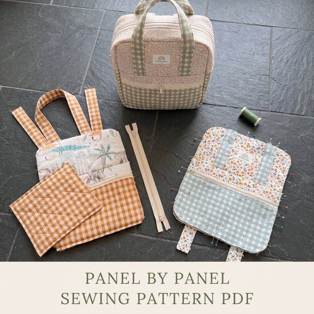 Kids Backpack Sewing Pattern PDF – Quilted Mini Backpack for Toddlers