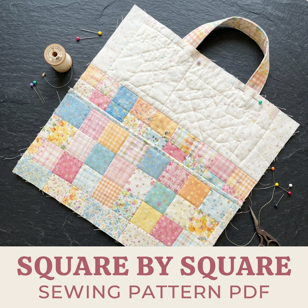 Patchwork Pocket Reading Pillow Sewing Pattern PDF – Book Pocket Cushion
