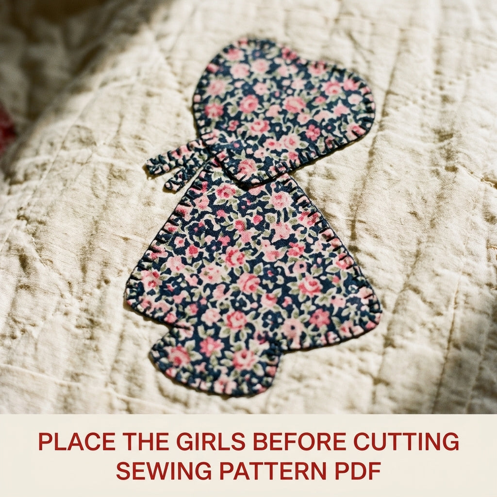 Bonnet Girl Quilt Jacket Pattern PDF – Vintage Appliqué Quilt Coat