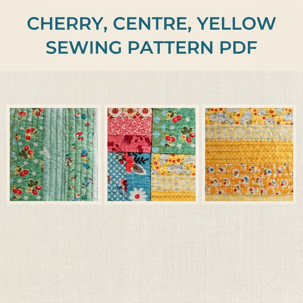 Four Quadrant Strip Cushion Sewing Pattern PDF – Scrappy Quilted Pillow