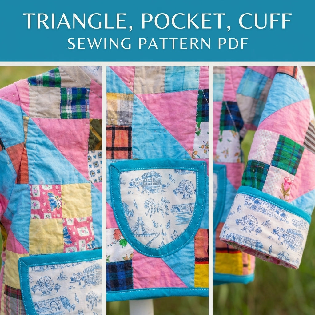 Kids Patchwork Quilt Jacket Sewing Pattern PDF – Children's Quilted Coat