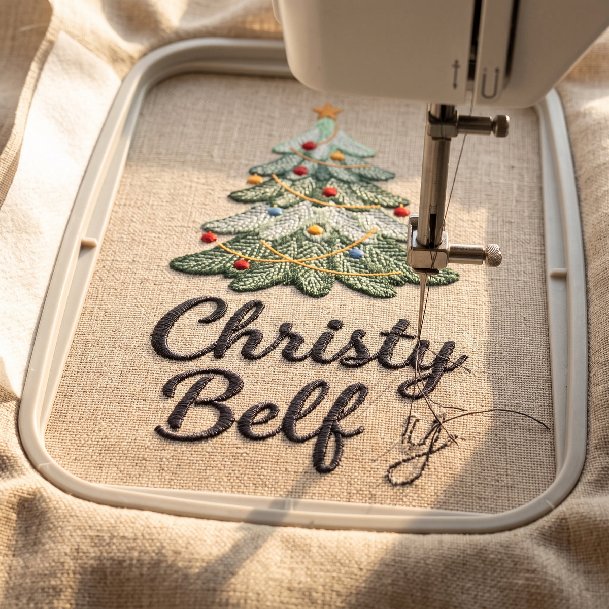 First Christmas Married Machine Embroidery Design, Wedding Gift