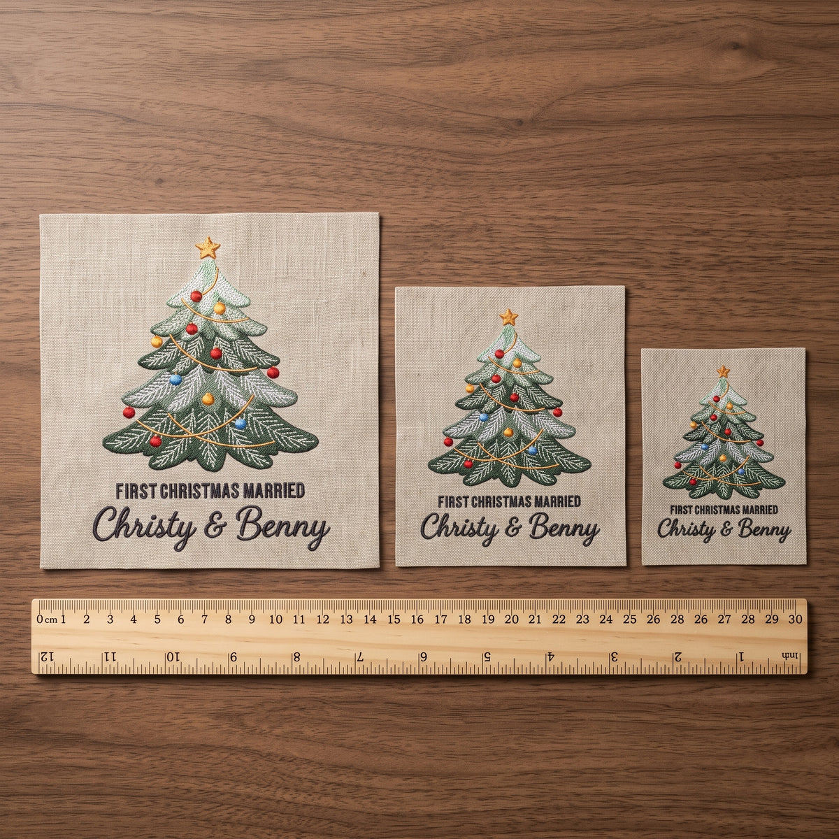 First Christmas Married Machine Embroidery Design, Wedding Gift