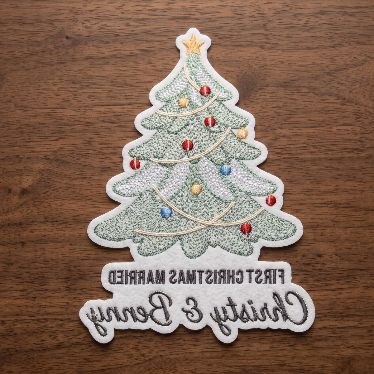 First Christmas Married Machine Embroidery Design, Wedding Gift