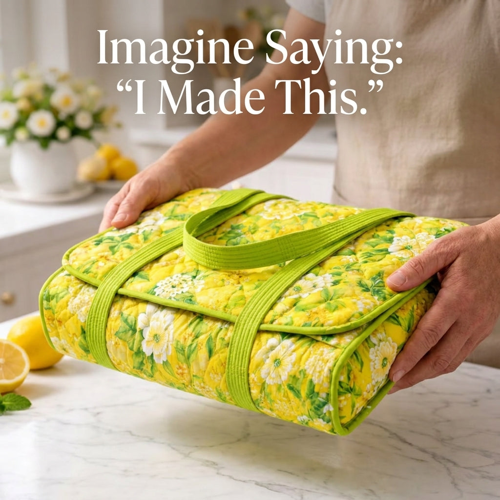 Quilted Casserole Carrier PDF Sewing Pattern | Insulated Dish Carry Bag with Handles | Potluck & Gift Sewing Project | Instant Download