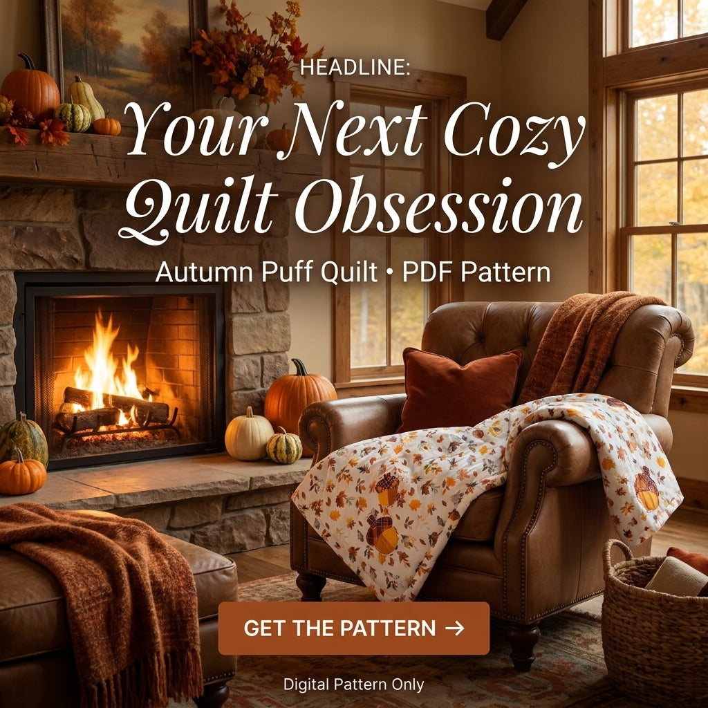 Puff Quilt Pattern – Cozy Biscuit Quilt in Autumn Plaids