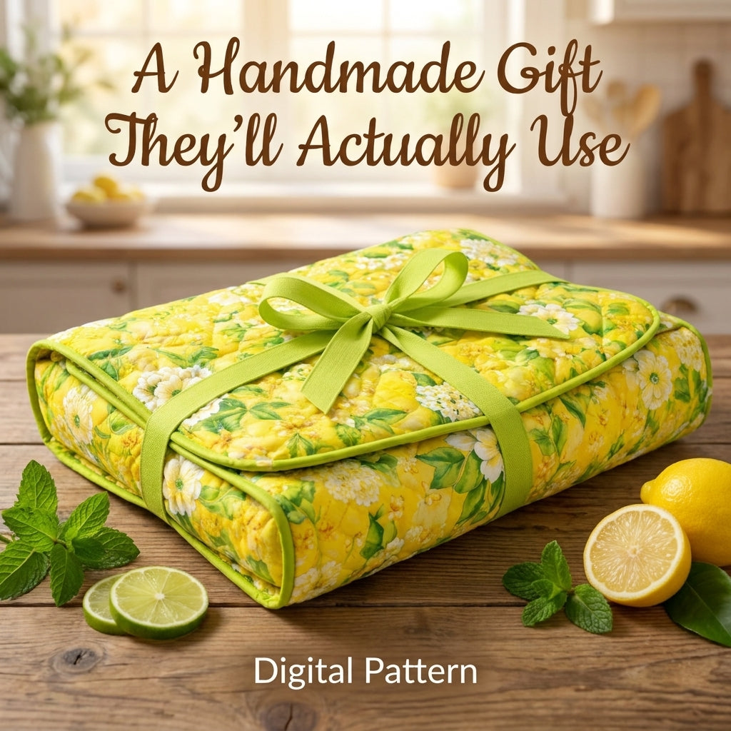 Quilted Casserole Carrier PDF Sewing Pattern | Insulated Dish Carry Bag with Handles | Potluck & Gift Sewing Project | Instant Download