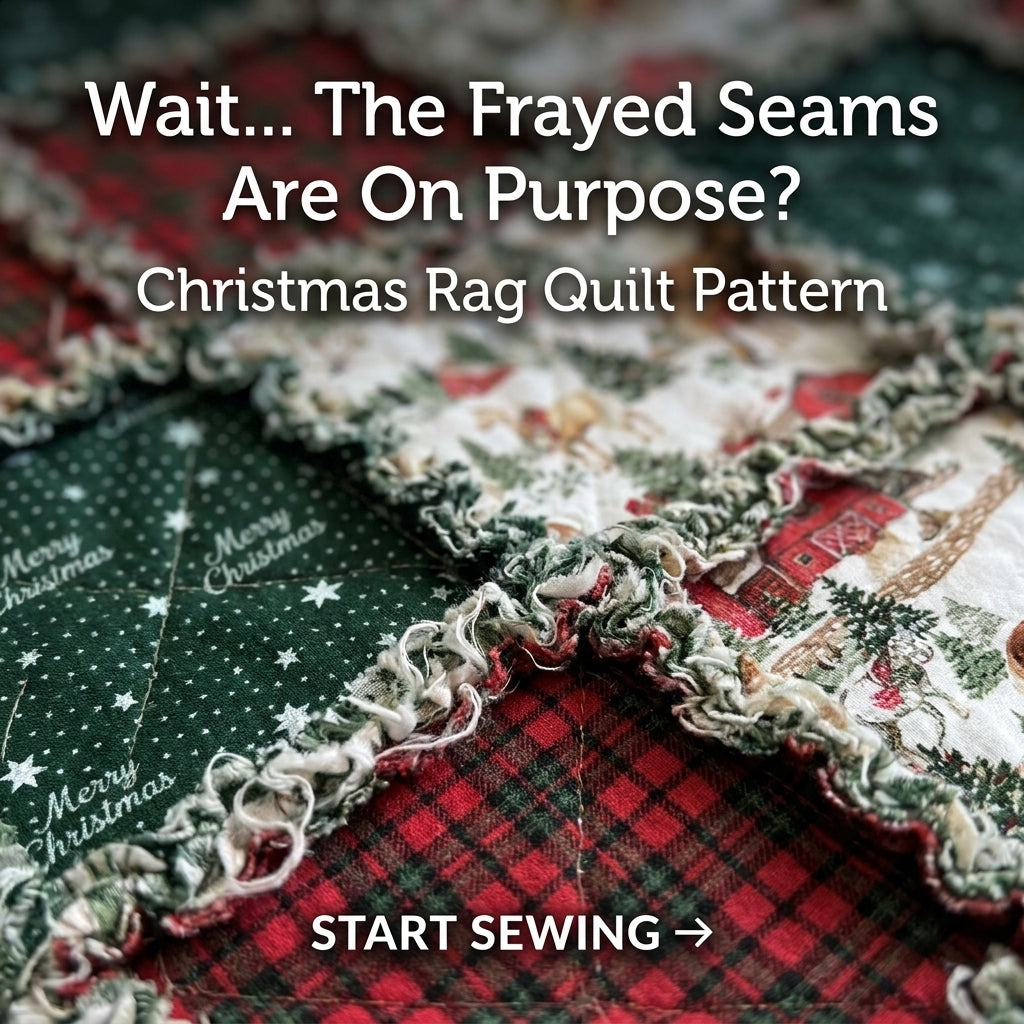 Christmas Rag Quilt Pattern – Easy Flannel Plaid Throw