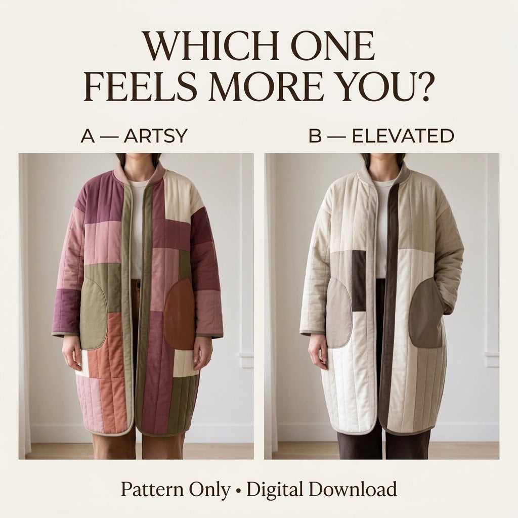 Cocoon Quilted Coat – PDF Sewing Pattern