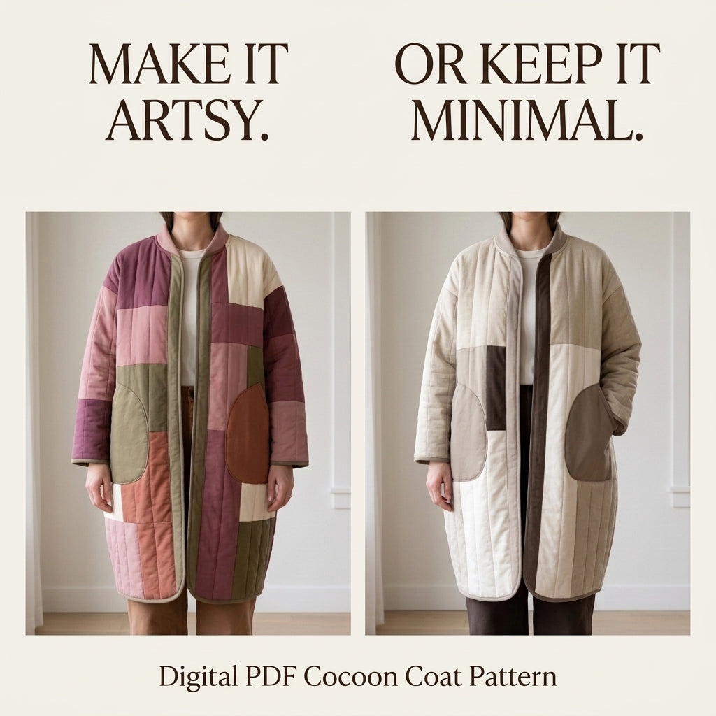 Cocoon Quilted Coat – PDF Sewing Pattern