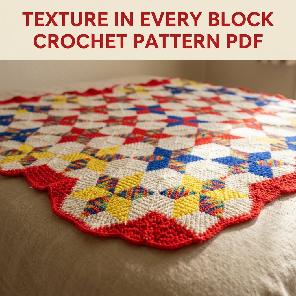 Rainbow Star Hexagon Blanket Crochet Pattern PDF – Quilt Style Crochet Throw