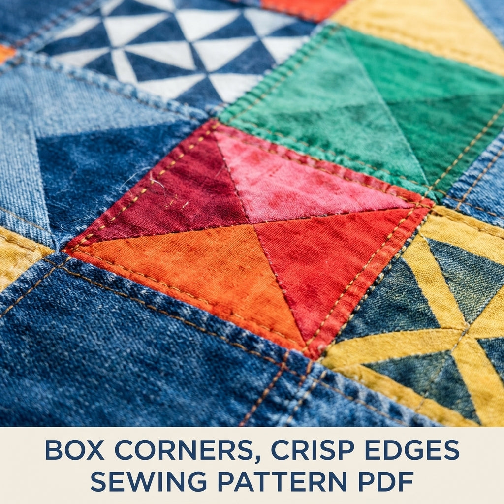 Denim Window Seat Cushion Sewing Pattern PDF – Upcycled Jeans Bench Pad